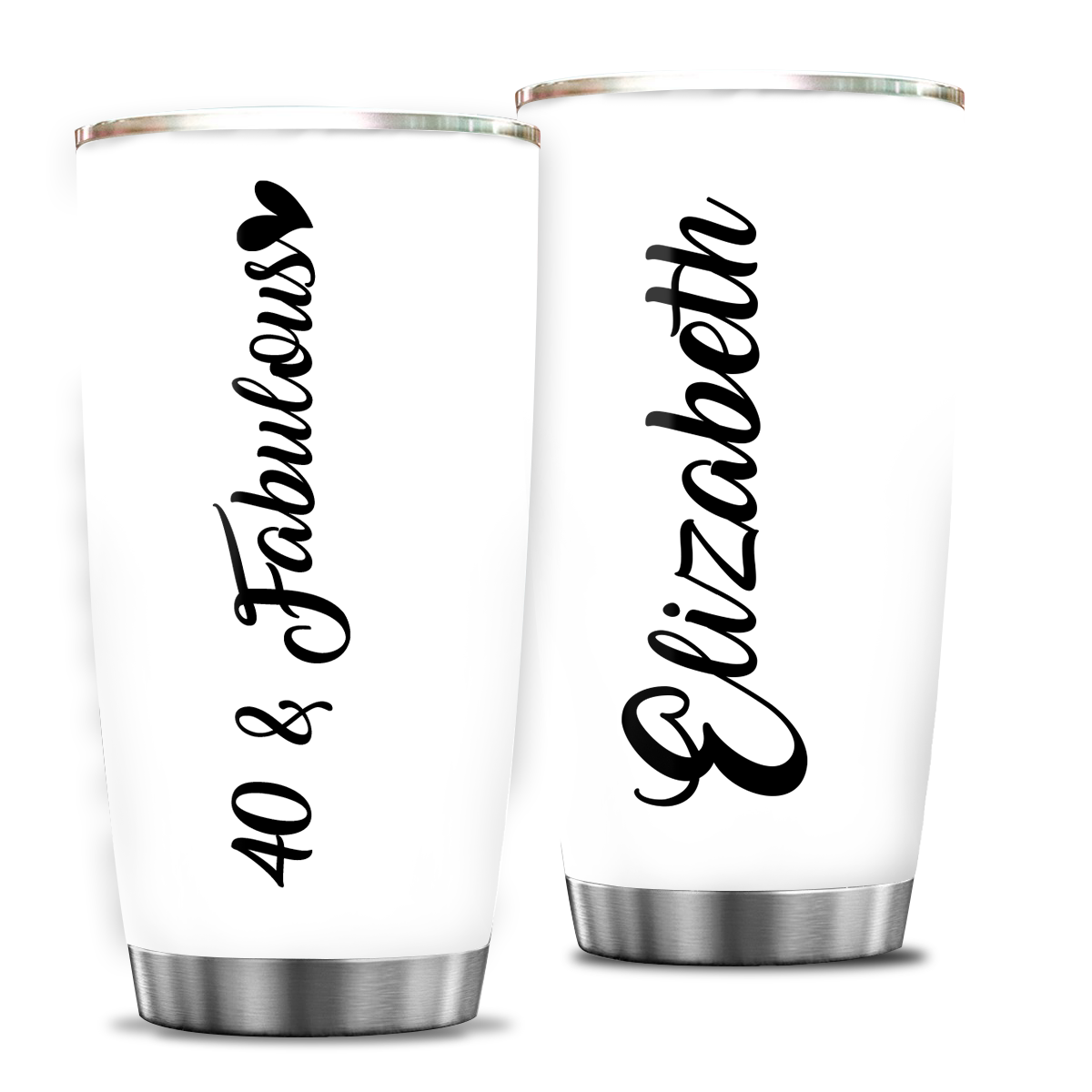 40th Birthday 40 And Fabulous Custom Gifts Men Women Stainless Steel Tumbler - Personalized Stainless Steel Tumbler