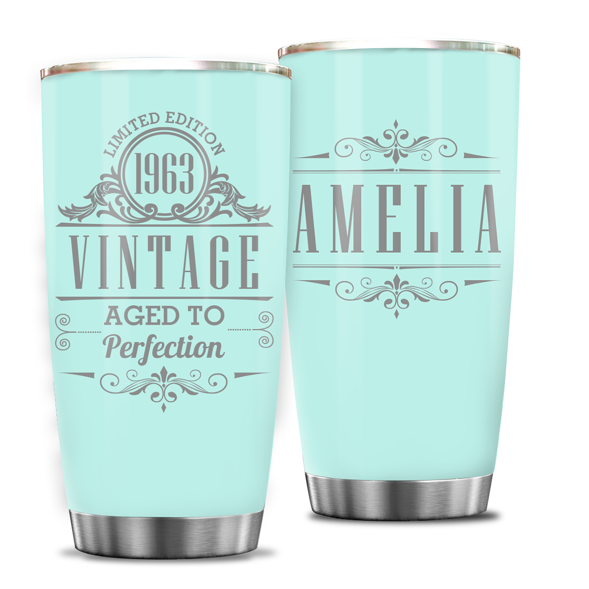 Vintage 60th Birthday 1963 Aged To Prefection Limited Editon Custom Tumbler Gifts - Personalized Stainless Steel Tumbler