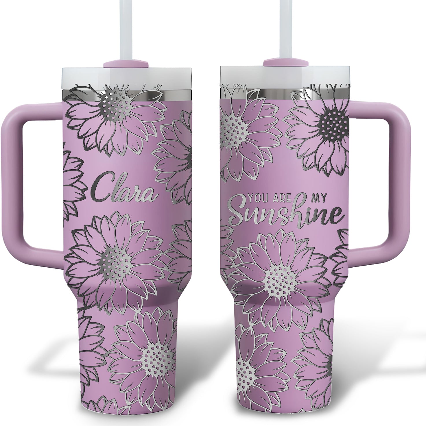 You Are My SunShine 40oz Personalized Tumbler Travel Cup - Birthday, Christmas Gifts for Women - Inspiration Gifts