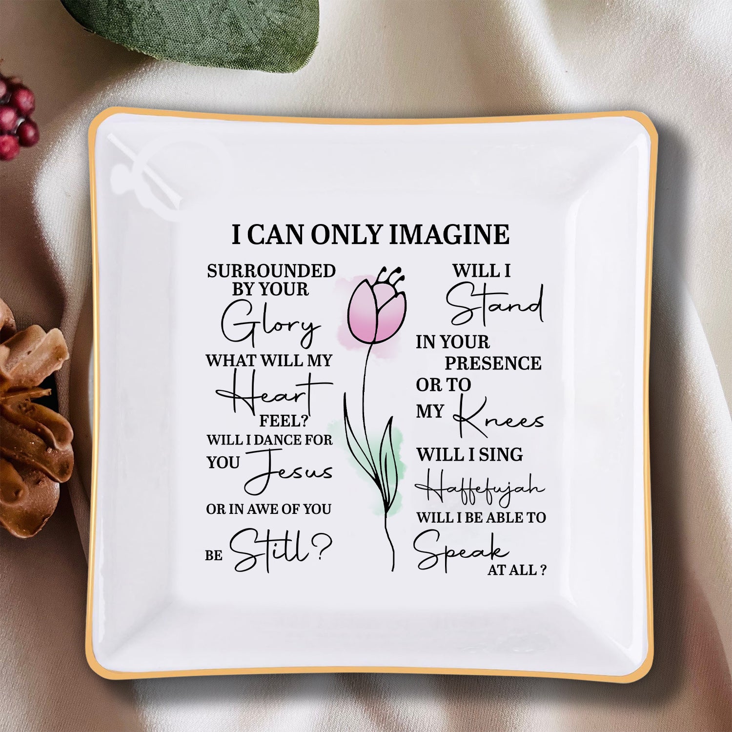 I Can Only Imagine Inspirational Quotes Christian Gift Religious Gift Ceramic Ring Dish