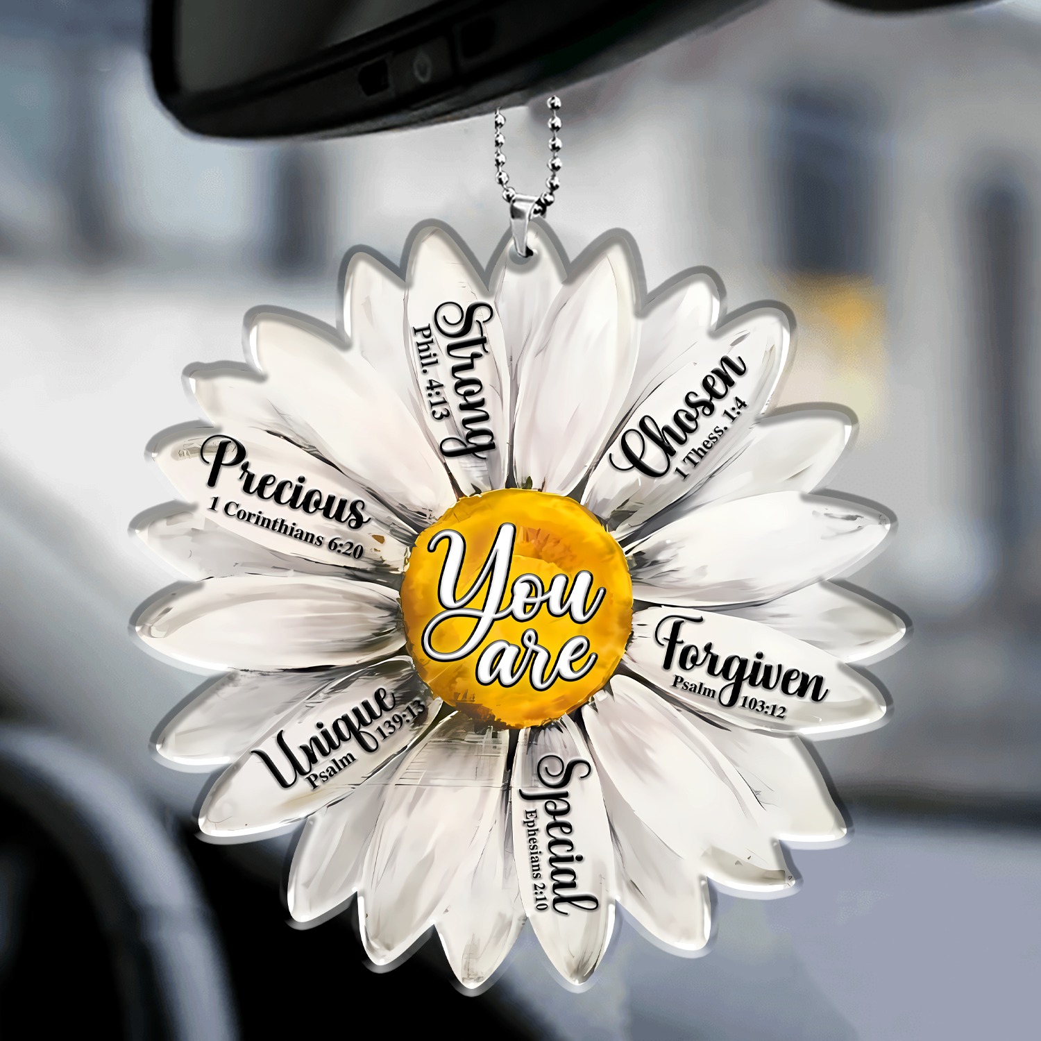 Daisy Inspirational Religious You Are Christian Gifts For Women, Birthday Gifts For Women, Ornament Gift Bible Verse Christmas Ornament Car Hanging