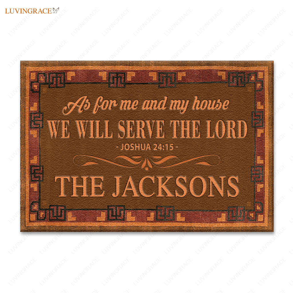 Authentic Design Serve The Lord Personalized Doormat