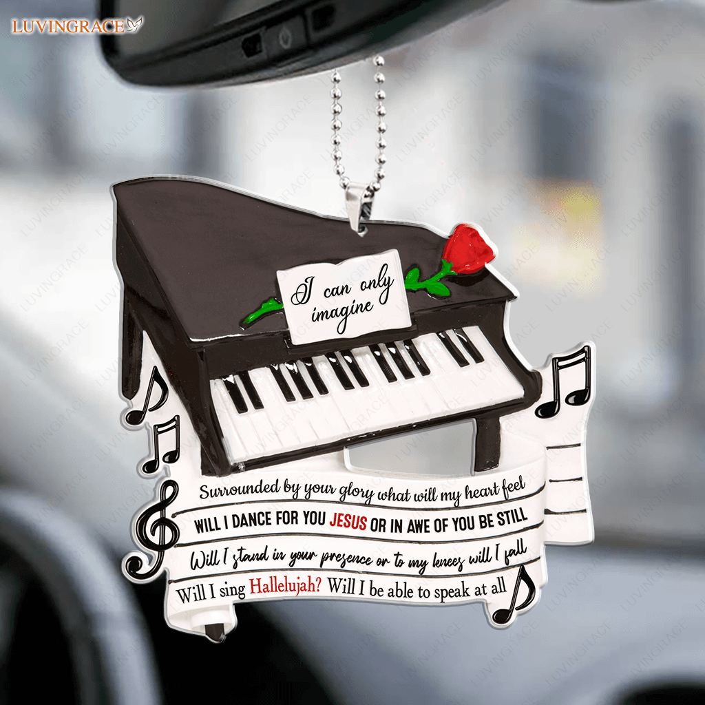 Baby Grand Piano Surrounded By The Glory Ornament