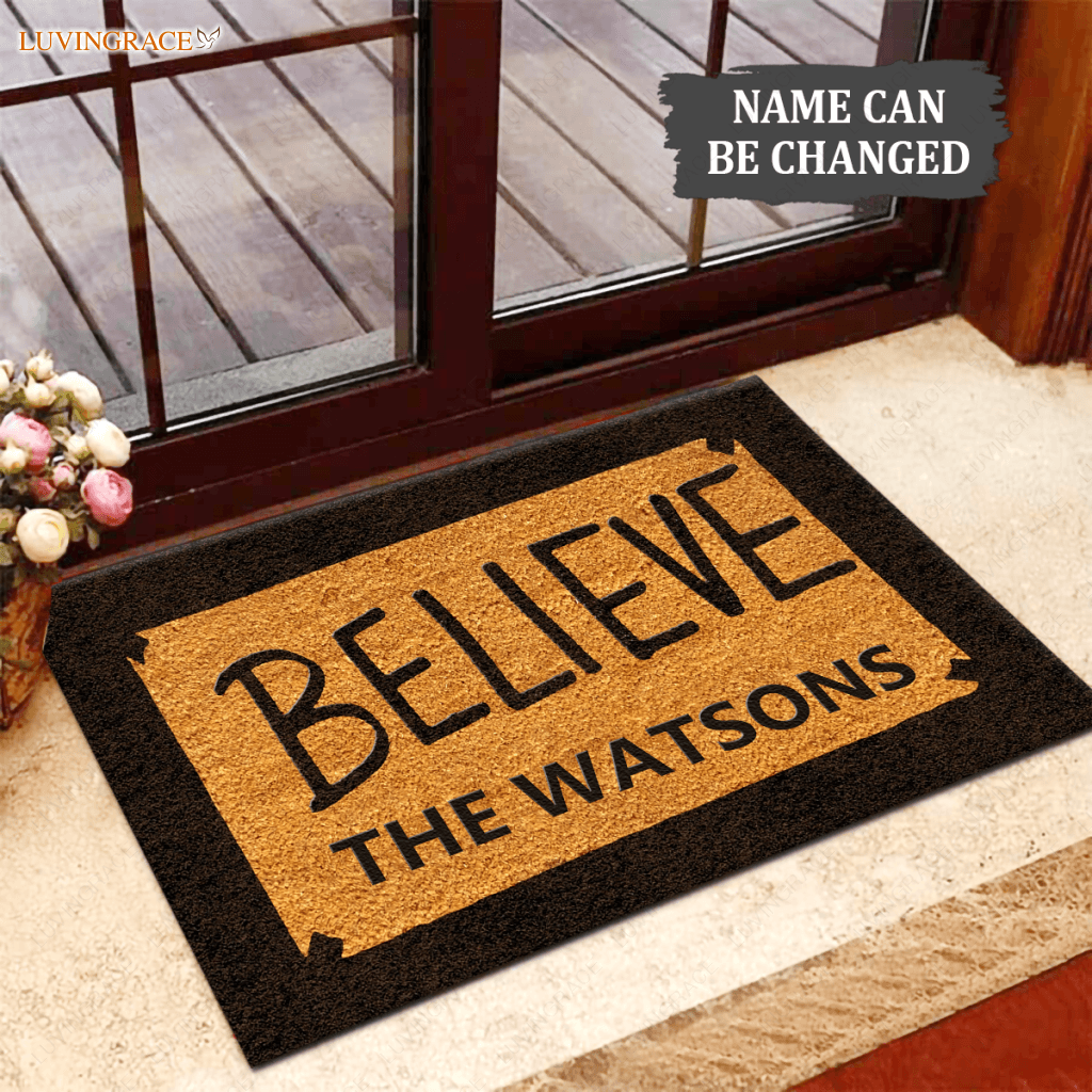 Believe Personalized Doormat