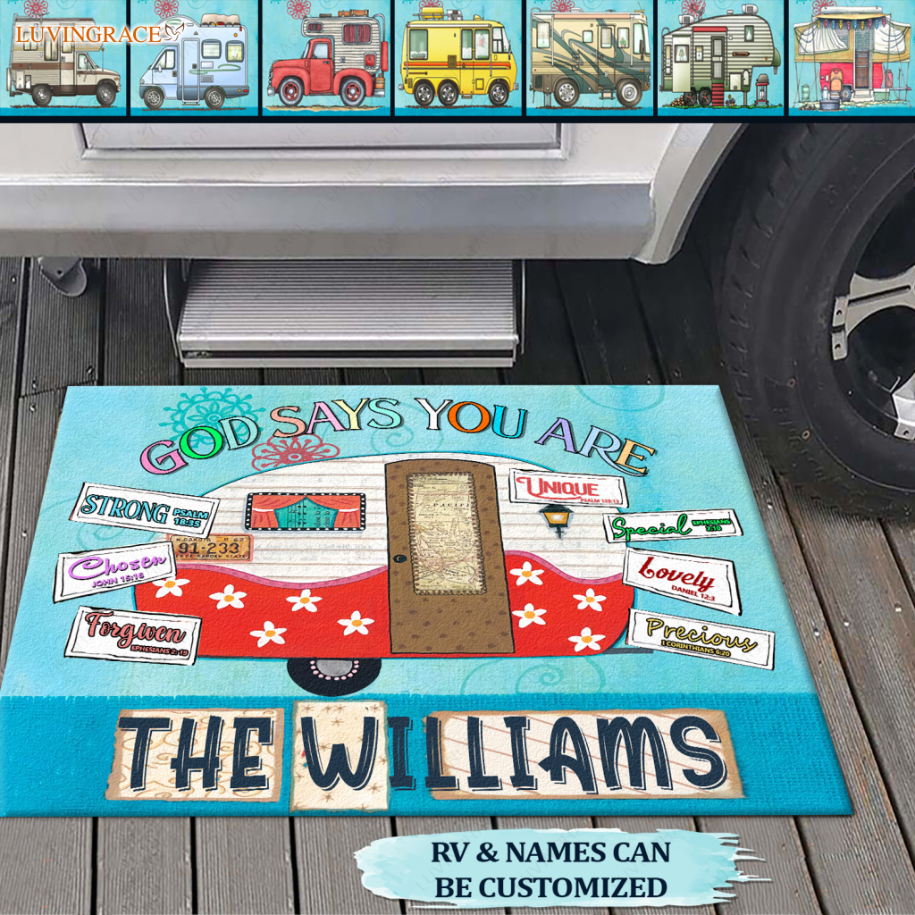 Camping God Says You Are Personalized Doormat
