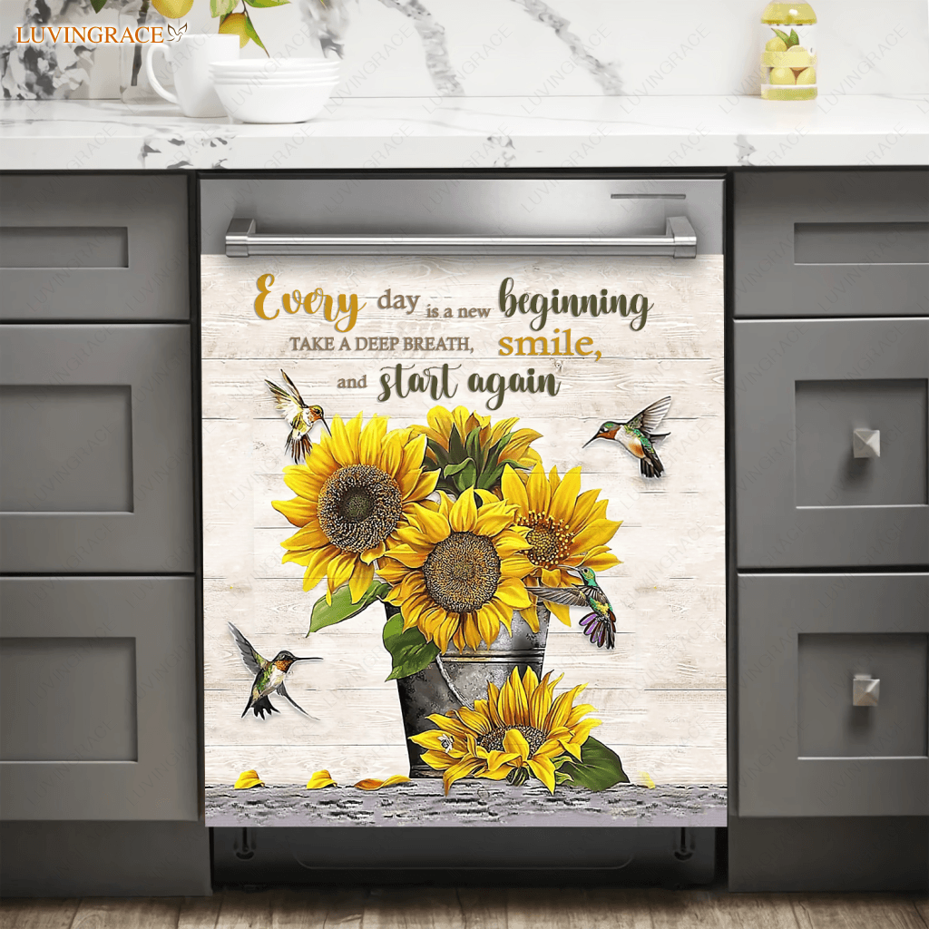 Every Day Is A New Beginning Magnetic Dishwasher Cover