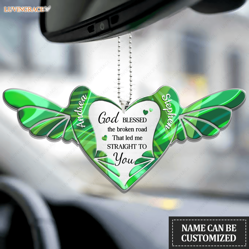 Hummingbird Couple God Blessed Personalized Ornament