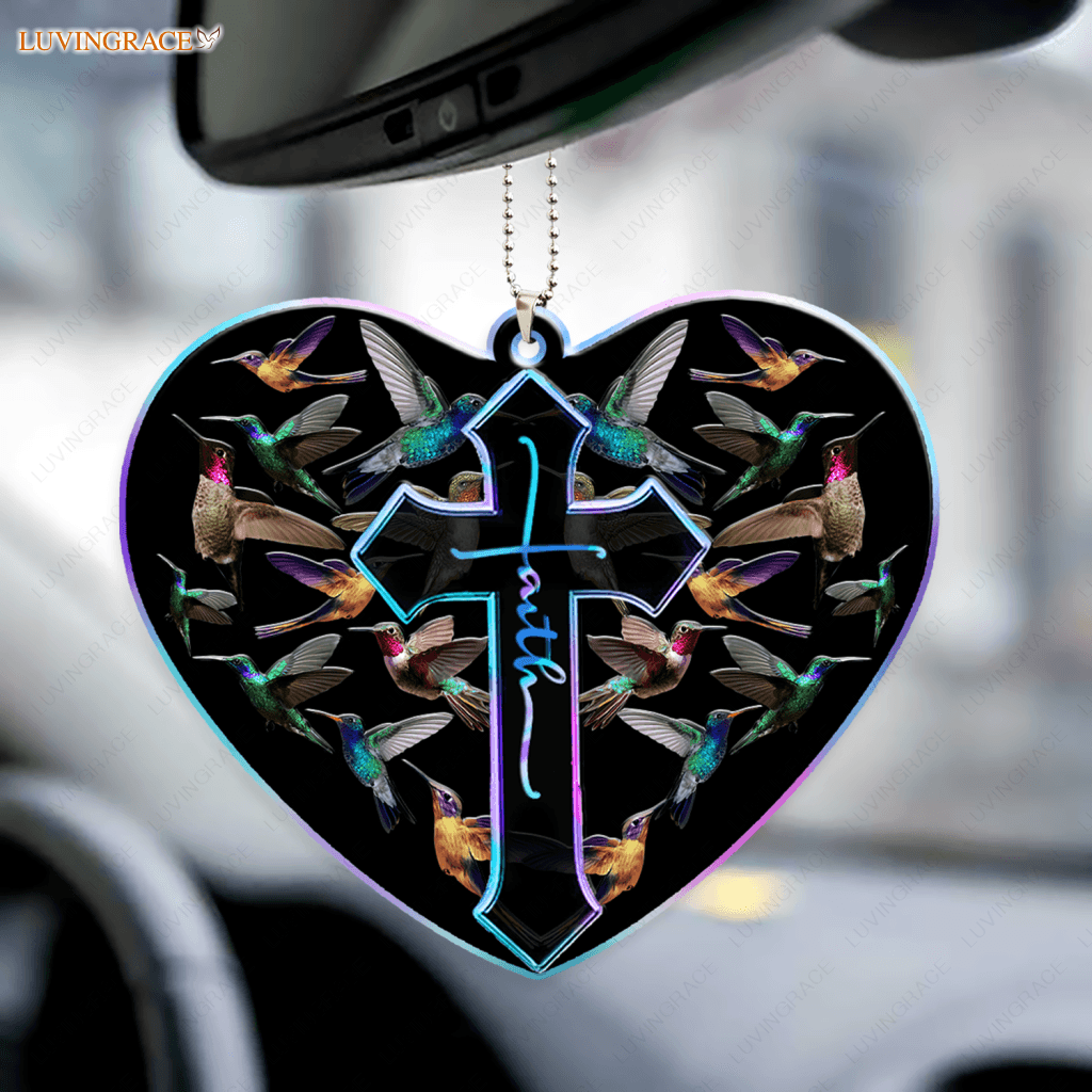 Hummingbird Heart Faith Ornament