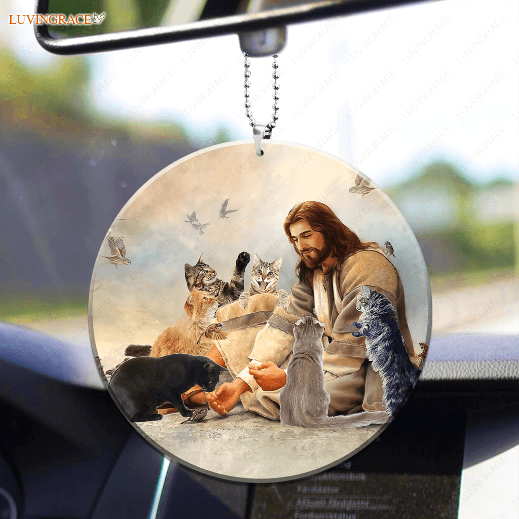 Jesus And The Cats Ornament