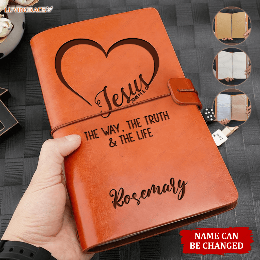 Jesus The Way Truth And Life Personalized Vintage Journal