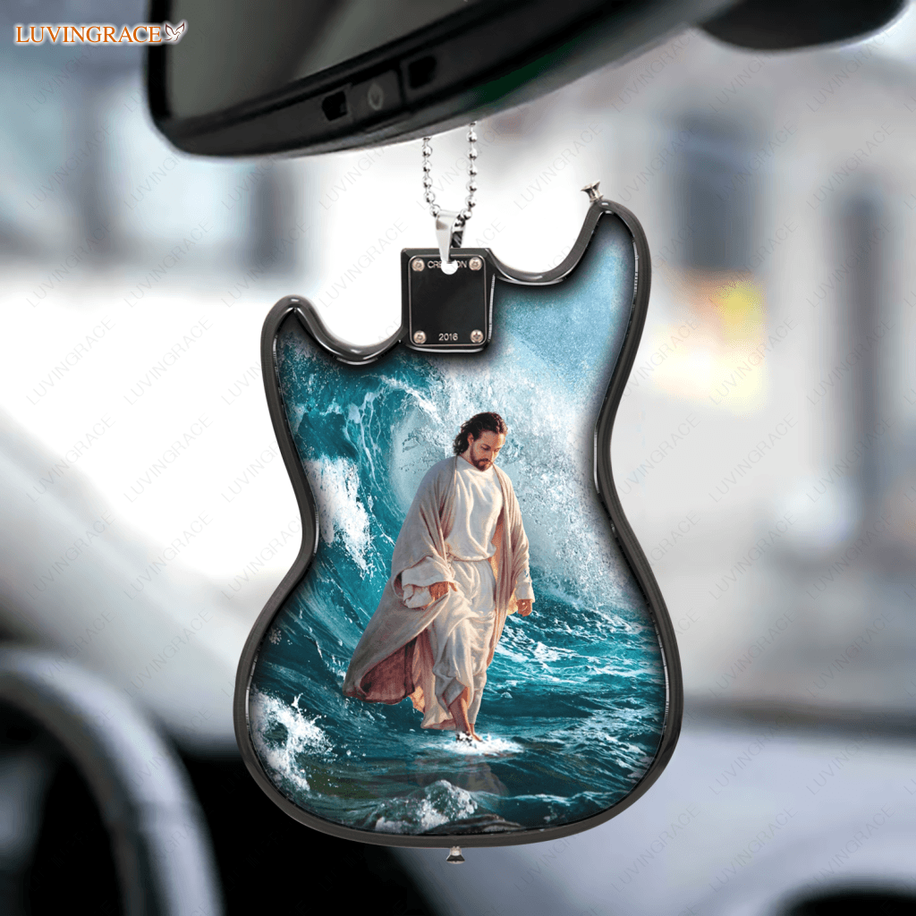 Jesus Walking On The Sea Guitar Ornament