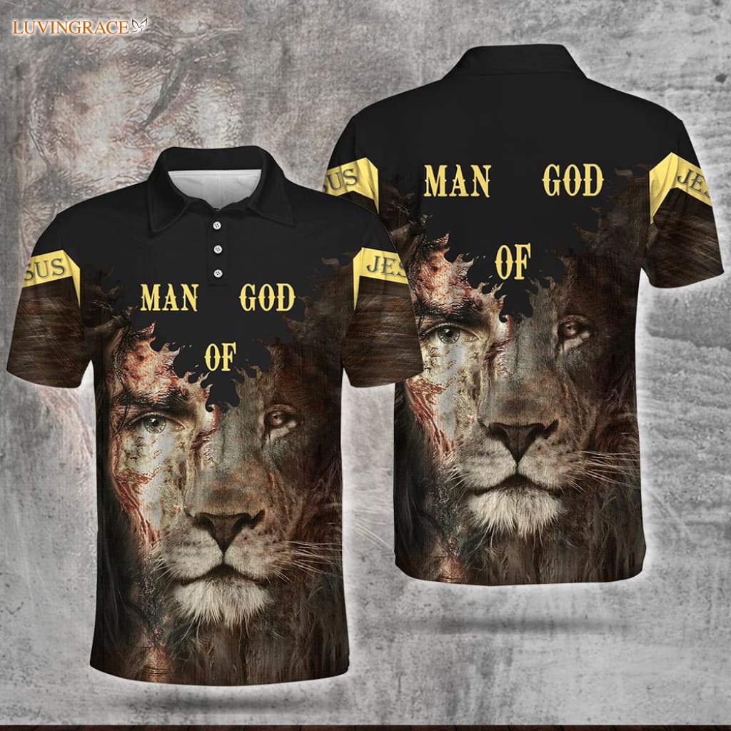 Man Of God Lion Polo Shirt