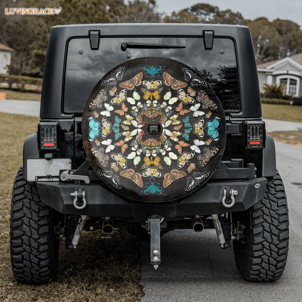Mandala Butterfly Tire Cover Car Accessories