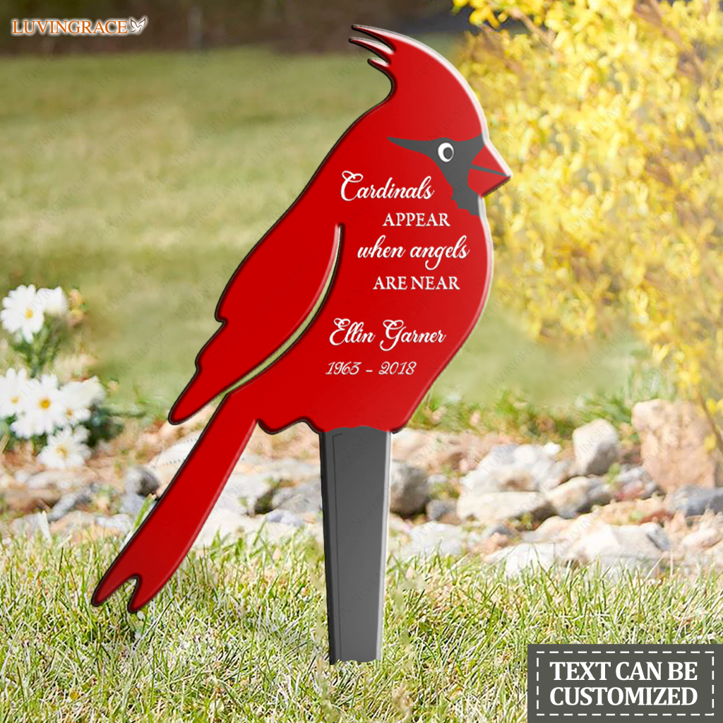 Personalized Cardinals Appear Plaque Stake