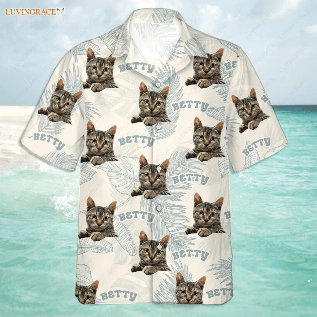 Personalized Dog Cat Pet Face Hawaiian Shirt With Pictures - Custom