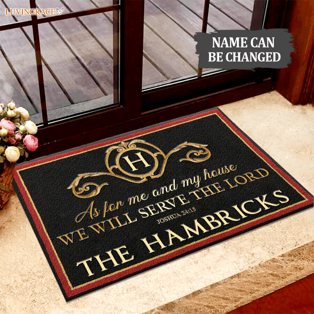 Personalized Welcome Doormat As For Me And My House
