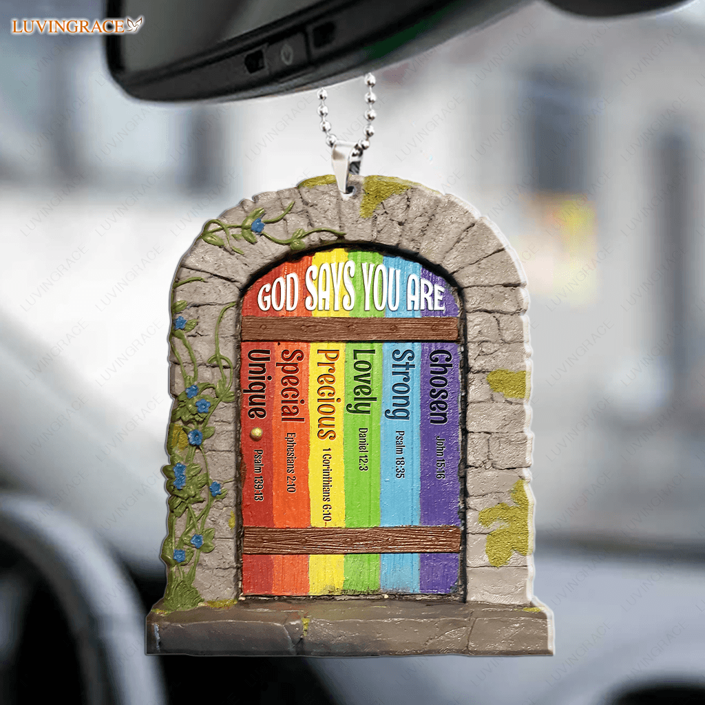 Rainbow Fairy Door God Says You Are Ornament