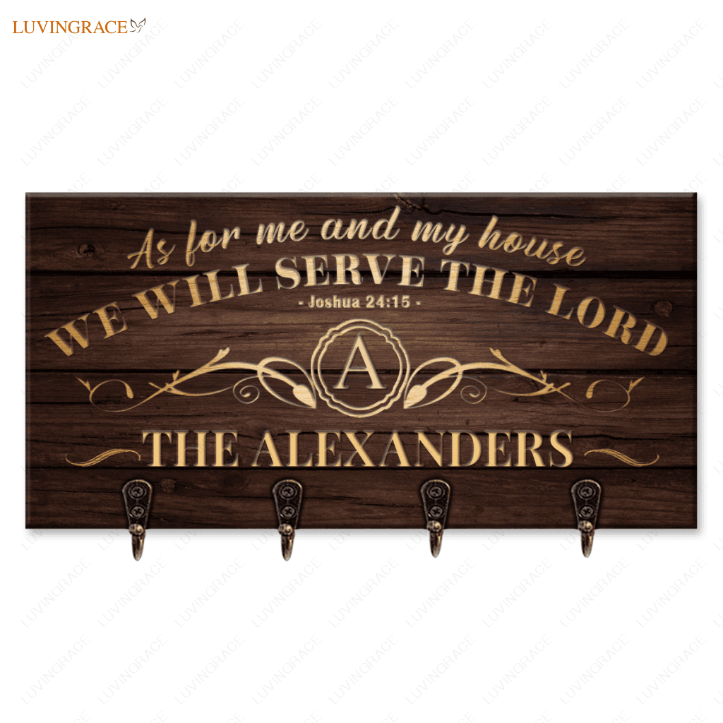 Serve The Lord Personalized Key Hanger