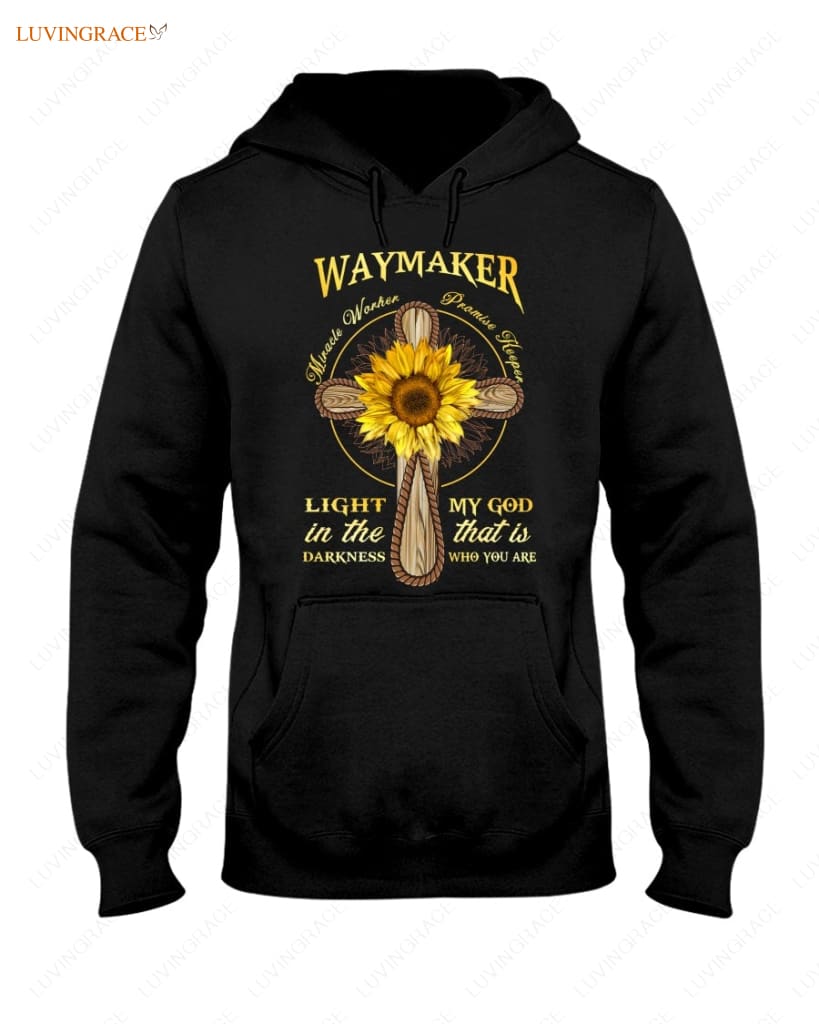 Sunflower Jesus All The Time Shirt Hoodie / Black S