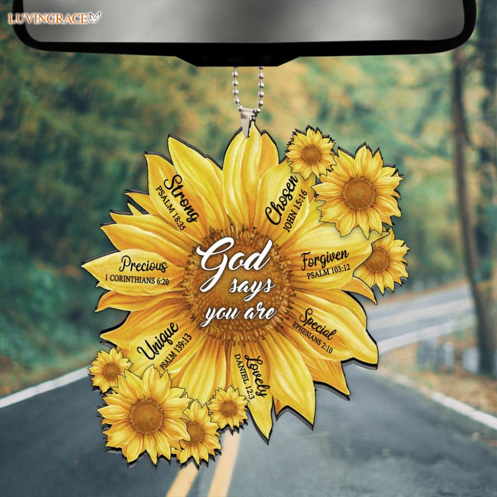Sunflowers God Says Ornament