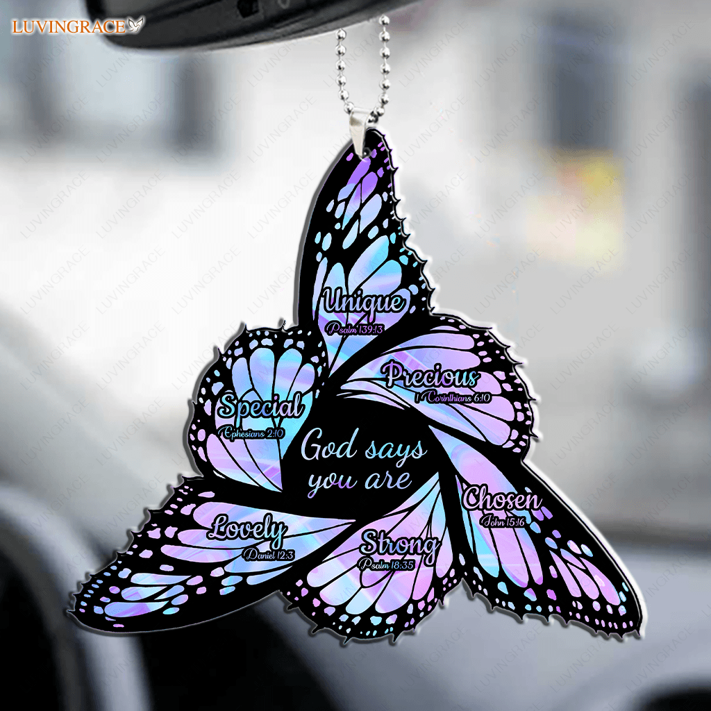 Triangle Butterfly Wings God Says You Are Ornament