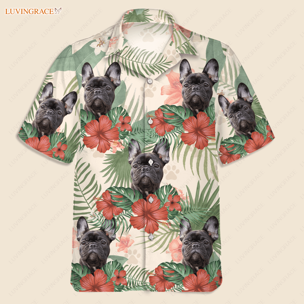 Tropical Summer Hawaii Upload Image Family Dog Cat - Personalized Custom Unisex Hawaiian Shirt