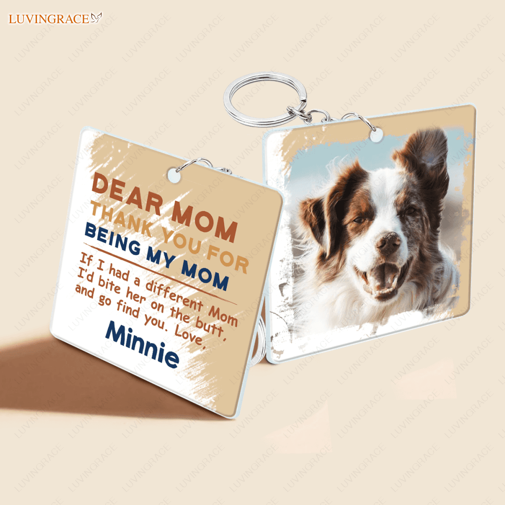 03 Dear Dad/Mom Funny Pet Gift - Personalized Custom Acrylic Keychain
