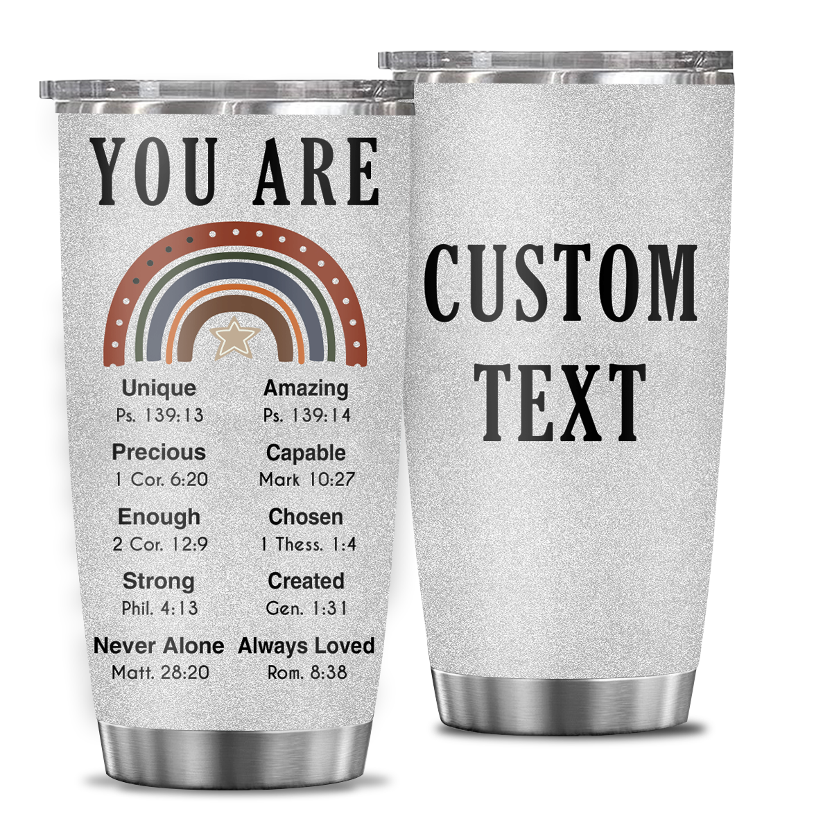 Grey Inspirational Rainbow You Are Tumbler Custom Gift For Men Women - Personalized Stainless Steel Tumbler