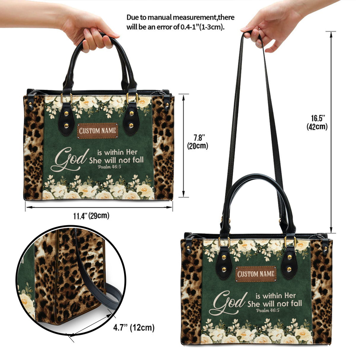 Jungle Needlepoint Bag Purse Handmade Vintage Retro Tiger Leopard