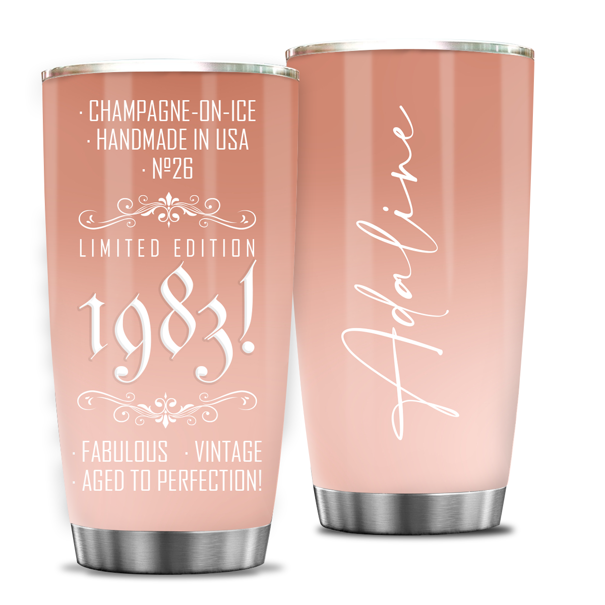 40th Birthday Limited Edition 1983 Custom Gifts Men Women Stainless Steel Tumbler - Personalized Stainless Steel Tumbler