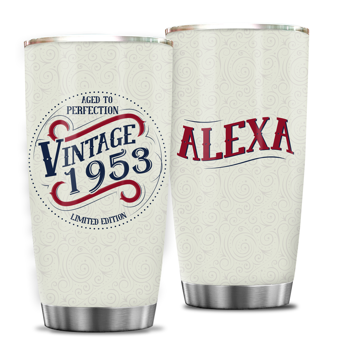 Retro 70th Birthday Vintage 1953 Aged To Perfection Limited Edition Custom Gifts Men Women Stainless Steel Tumbler - Personalized Stainless Steel Tumbler