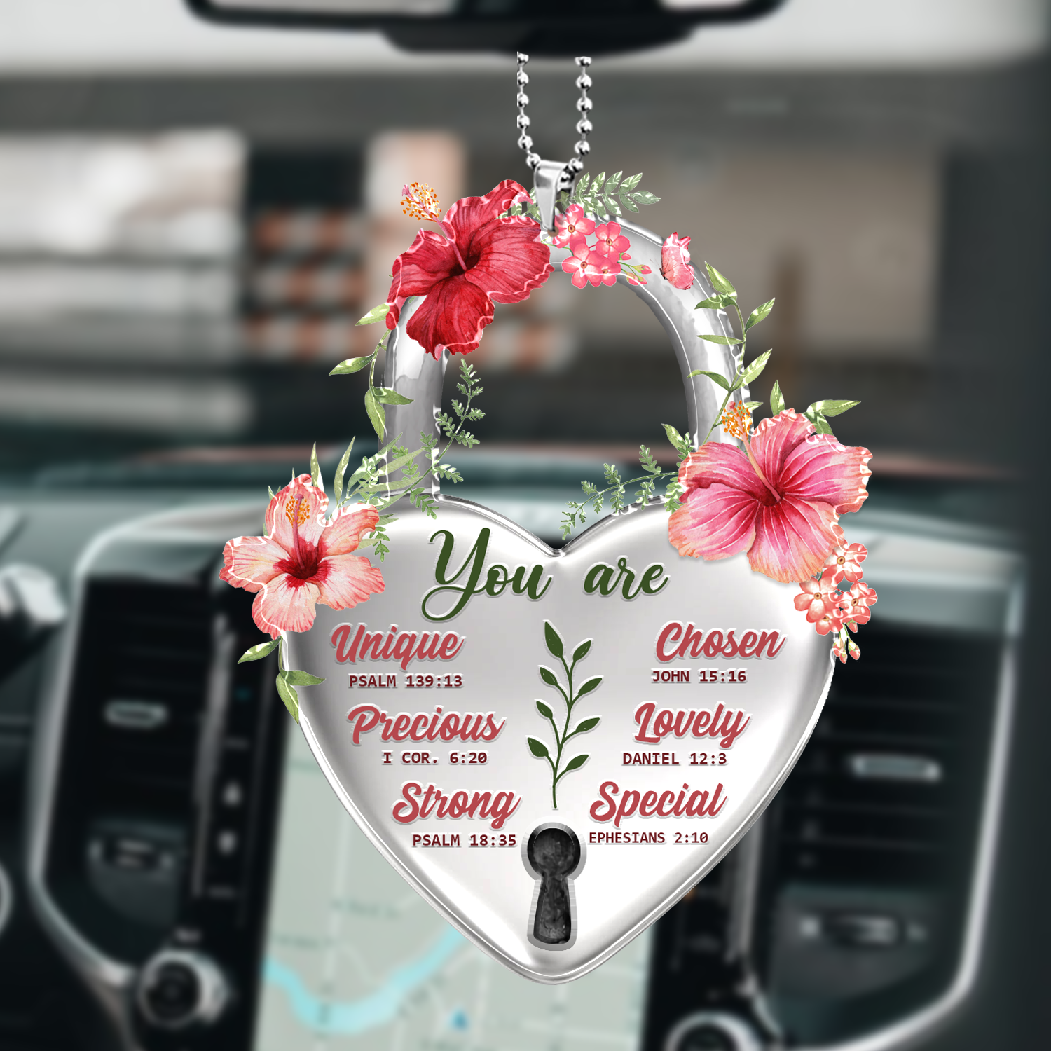 Flower Hibiscus Lock You Are 2023 Christmas Ornaments