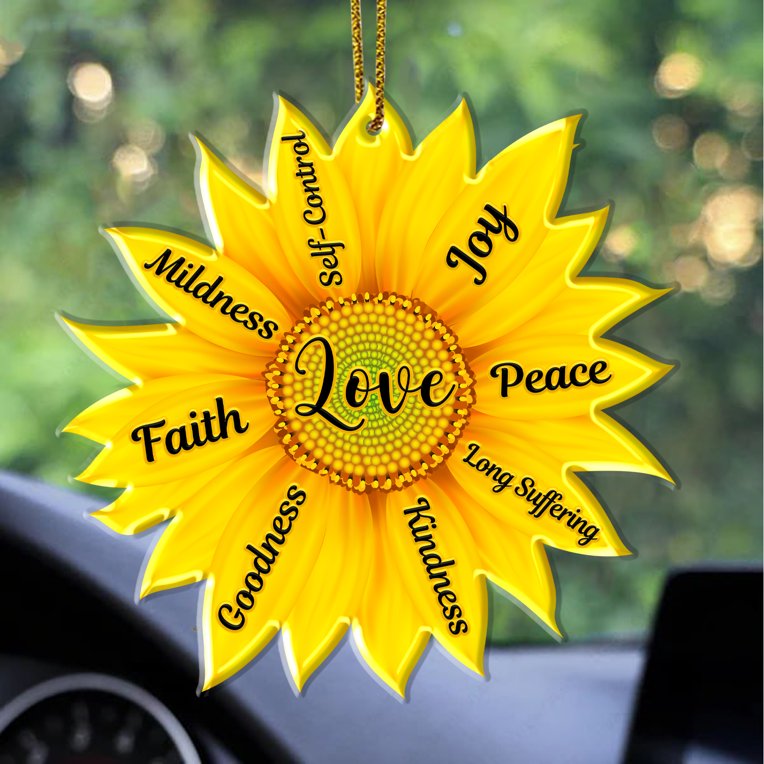 Sunflower Fruit Of The Spirit Christian Ornament Gift Christmas Ornament Car Hanging