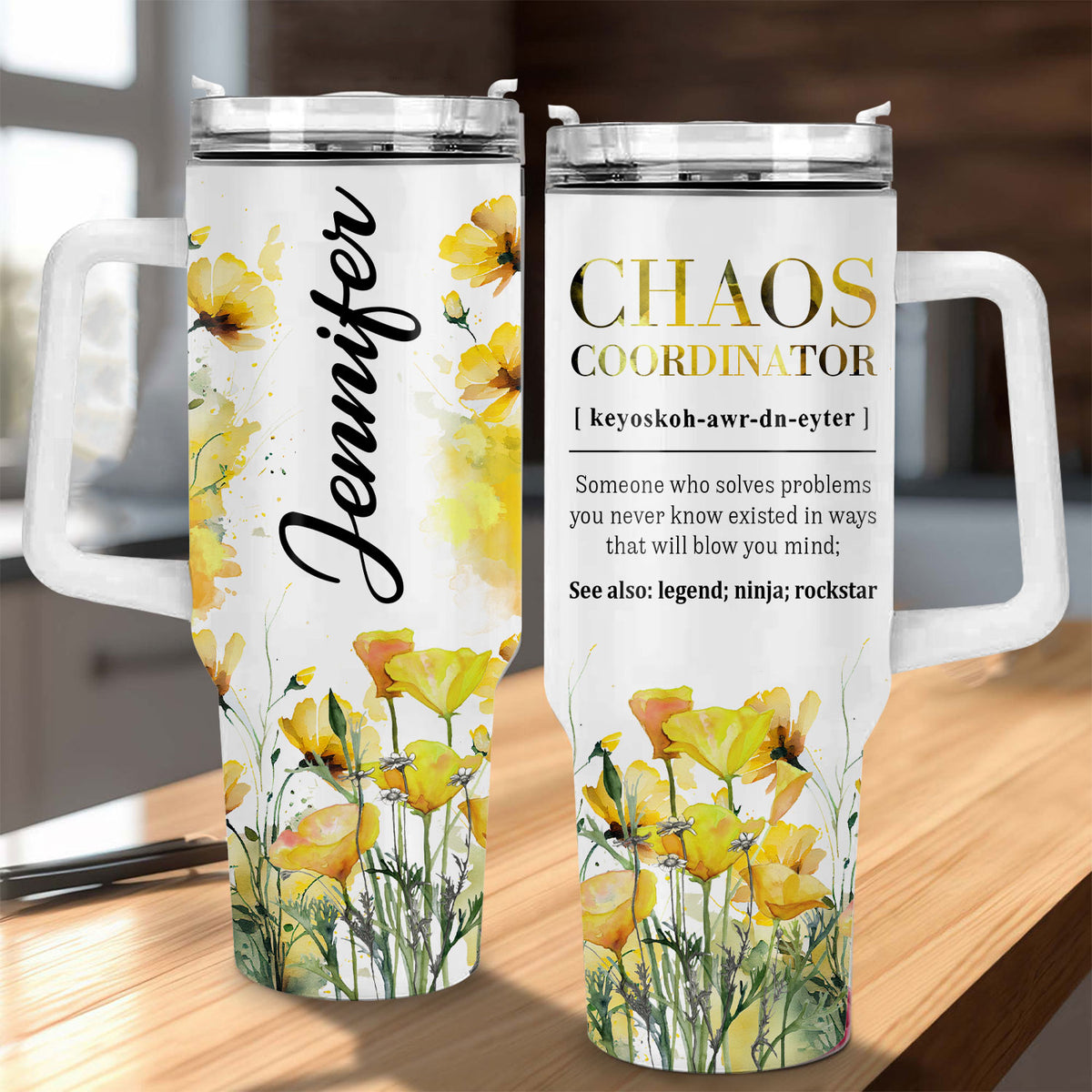 40oz Custom Handled Tumbler (Summer Launch) – Beautified Chaos