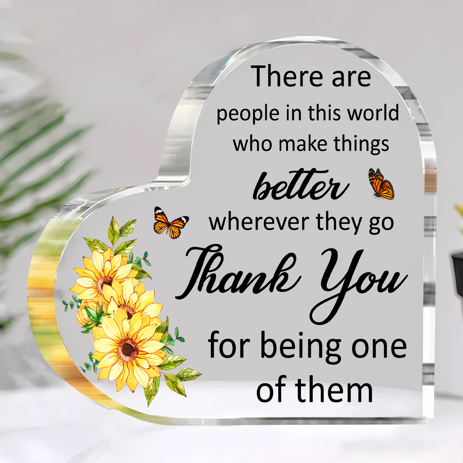 Sunflower Thank You Acrylic Plaque Christian Gifts