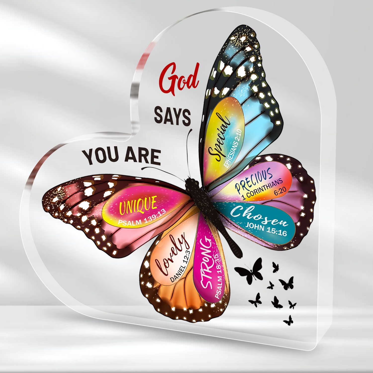 Butterfly God Say You Are Acrylic Plaque Christian Gifts Bible Verses Religious Gifts