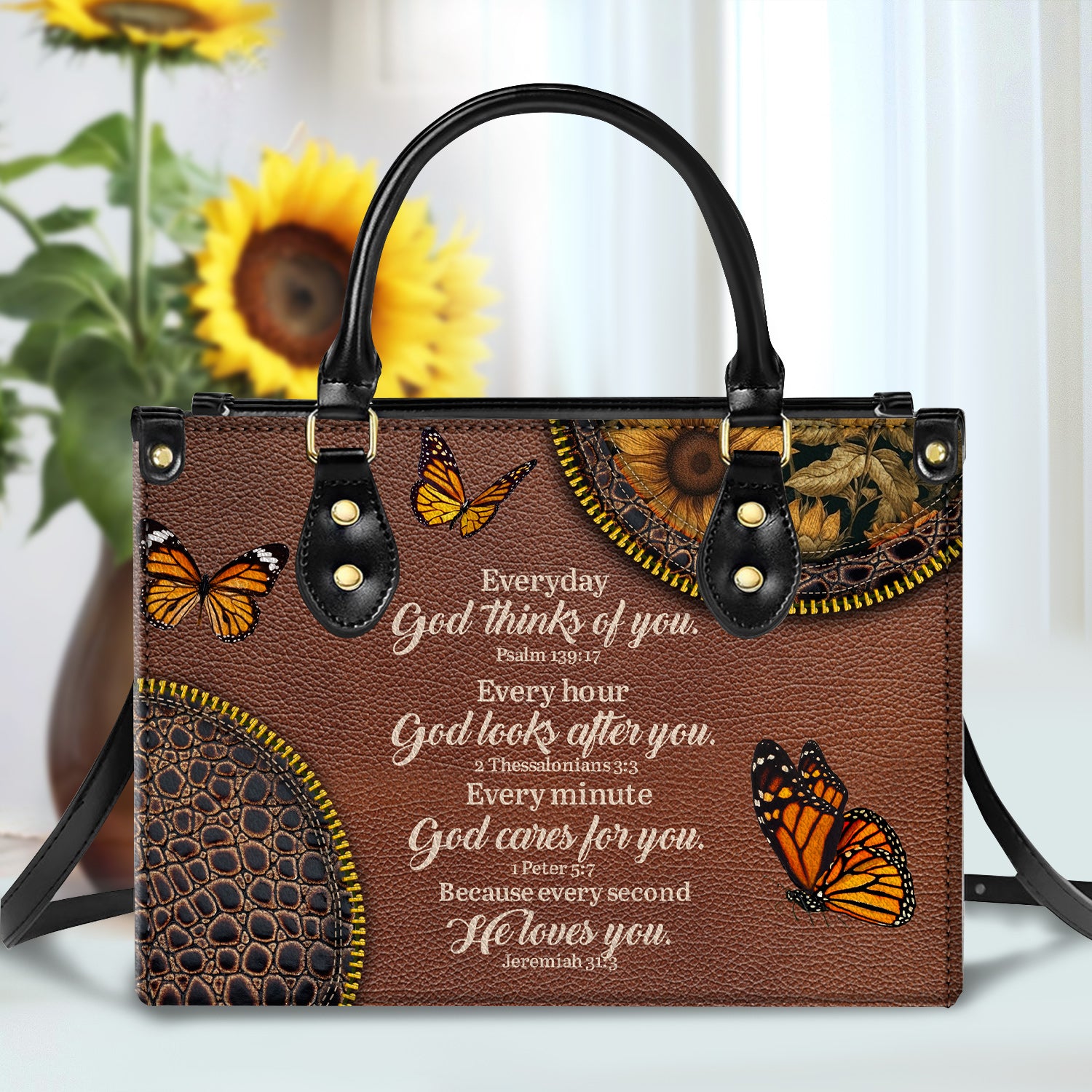 God Loves You Leather Handbag Christian Gifts Bible Verses Religious Gifts