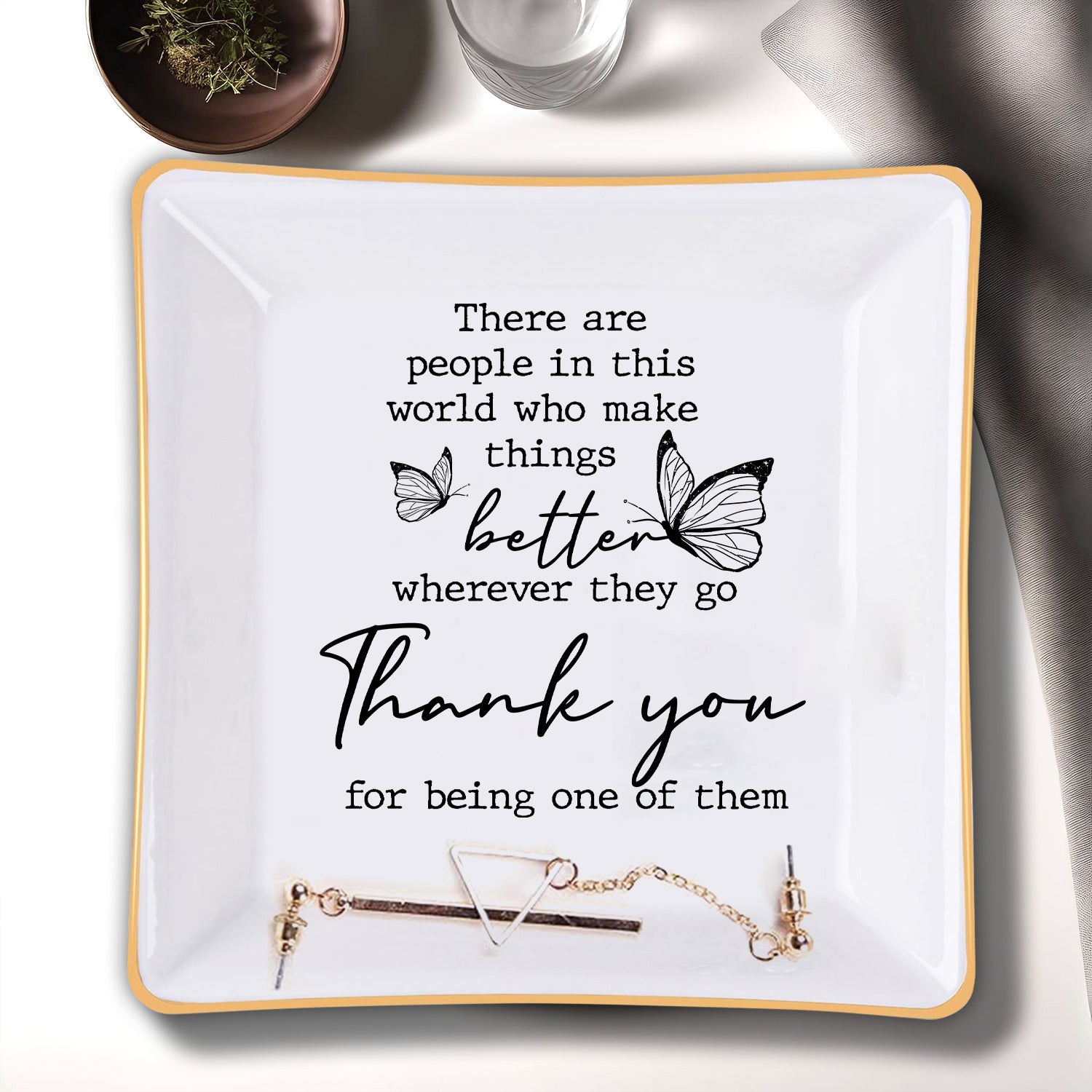 Thank You For Being One Of Them Christian Gift Inspirational Religious Gift Ceramic Ring Dish