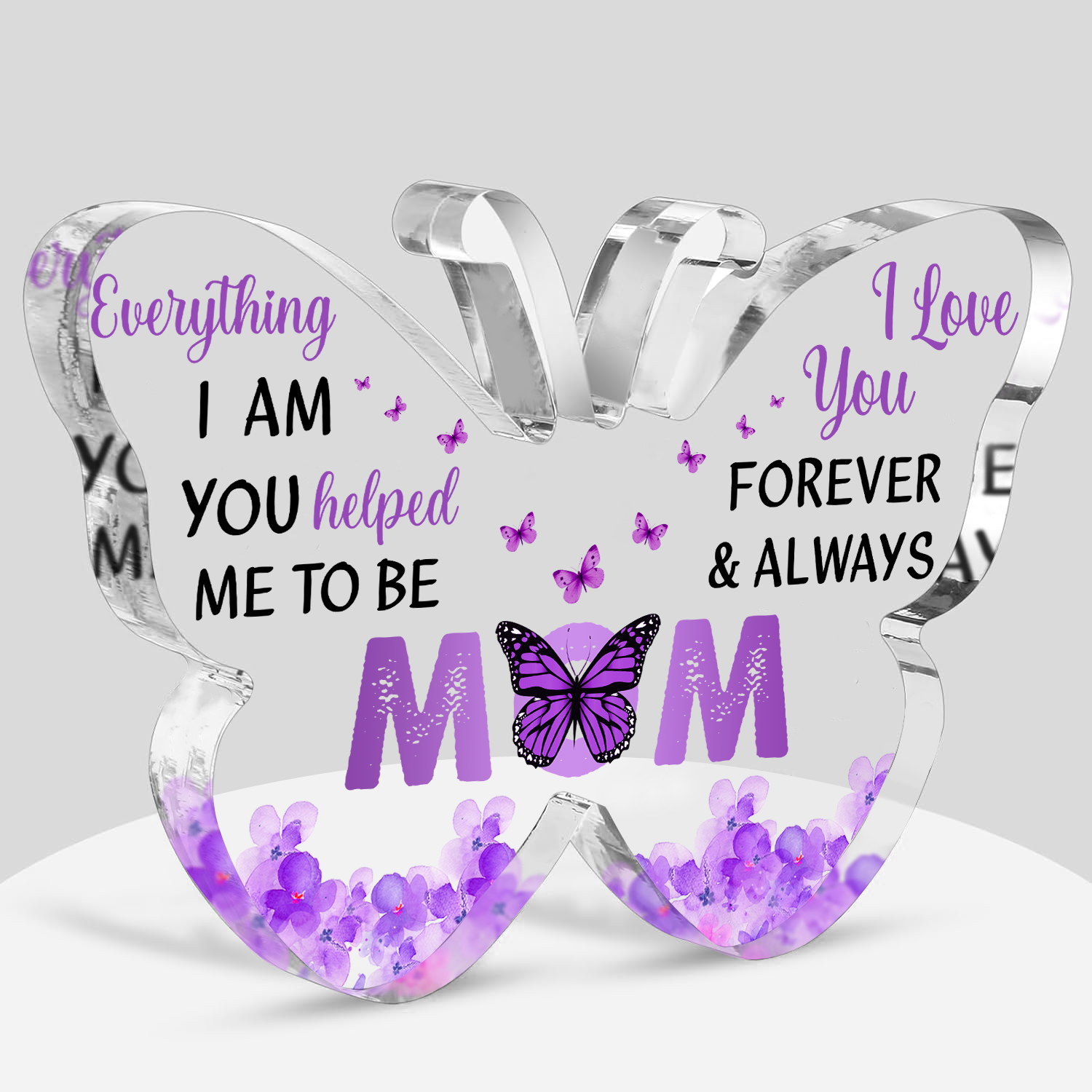 Butterfly I Love You Mom Acrylic Plaque Gift For Mom