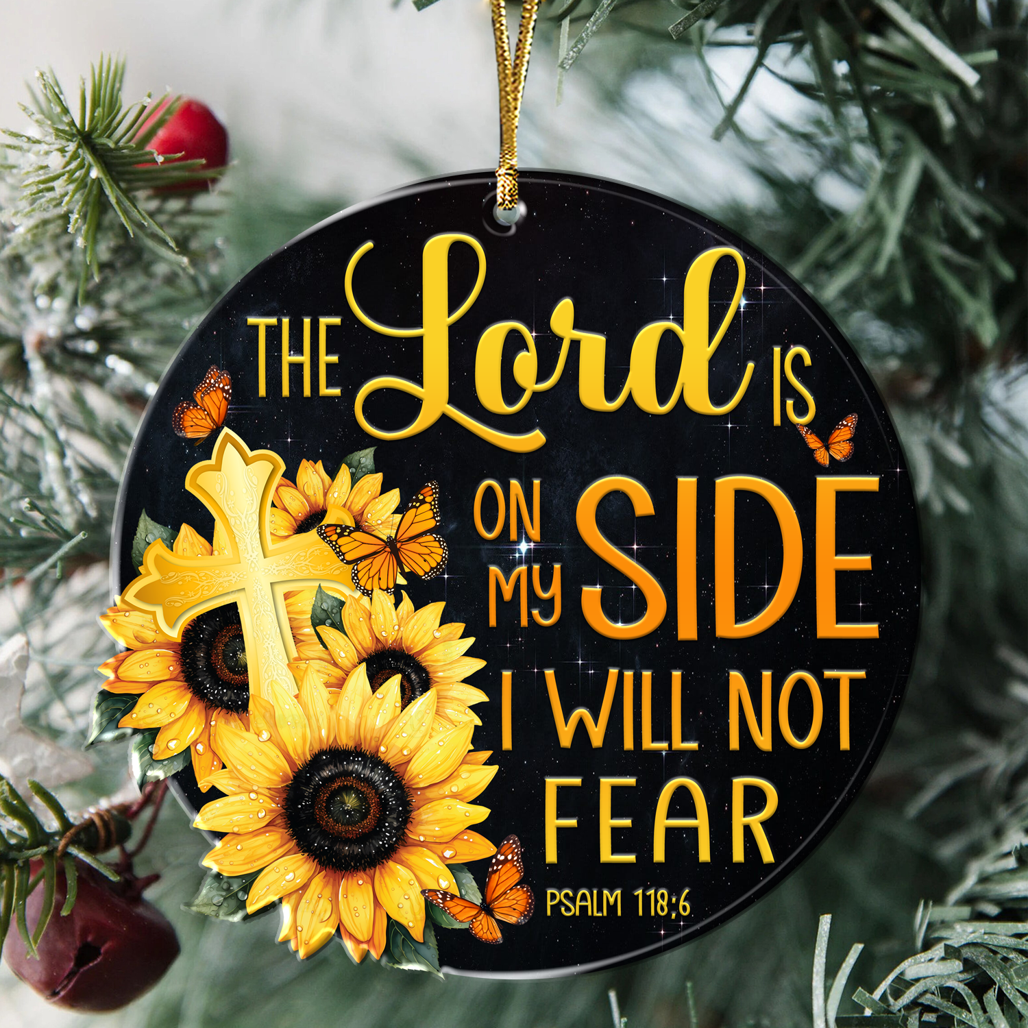 Sunflower The Lord Christian Gifts For Women, Birthday Gifts For Women, Ornament Gift, Christmas Ornament Car Hanging