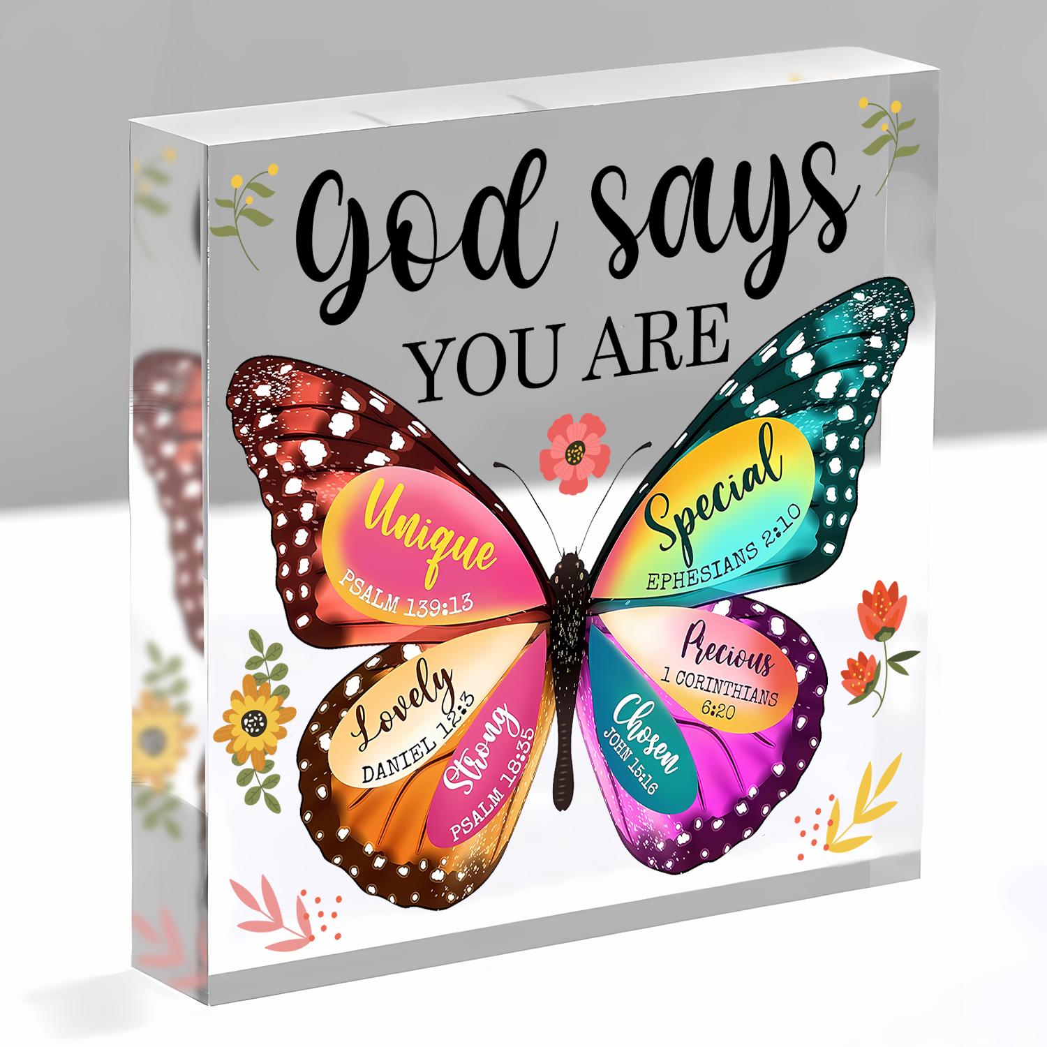Butterfly God Says You Are Inspiration Religious Gifts Acrylic Plaque