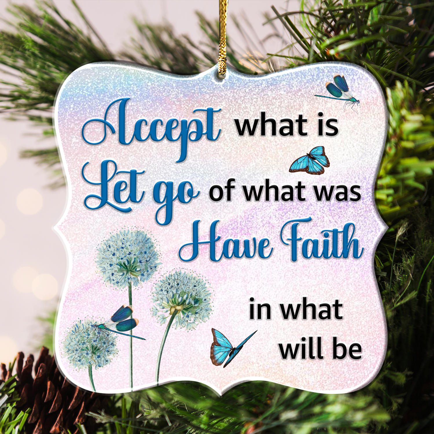 Dandelion Have Faith Christian Gifts For Women, Birthday Gifts For Women, Ornament Gift, Christmas Ornament Car Hanging