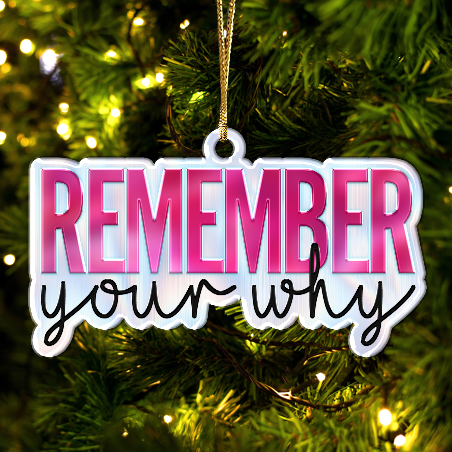 Pink Remember Your Why Christian Gifts For Women, Birthday Gifts For Women, Ornament Gift, Christmas Ornament Car Hanging