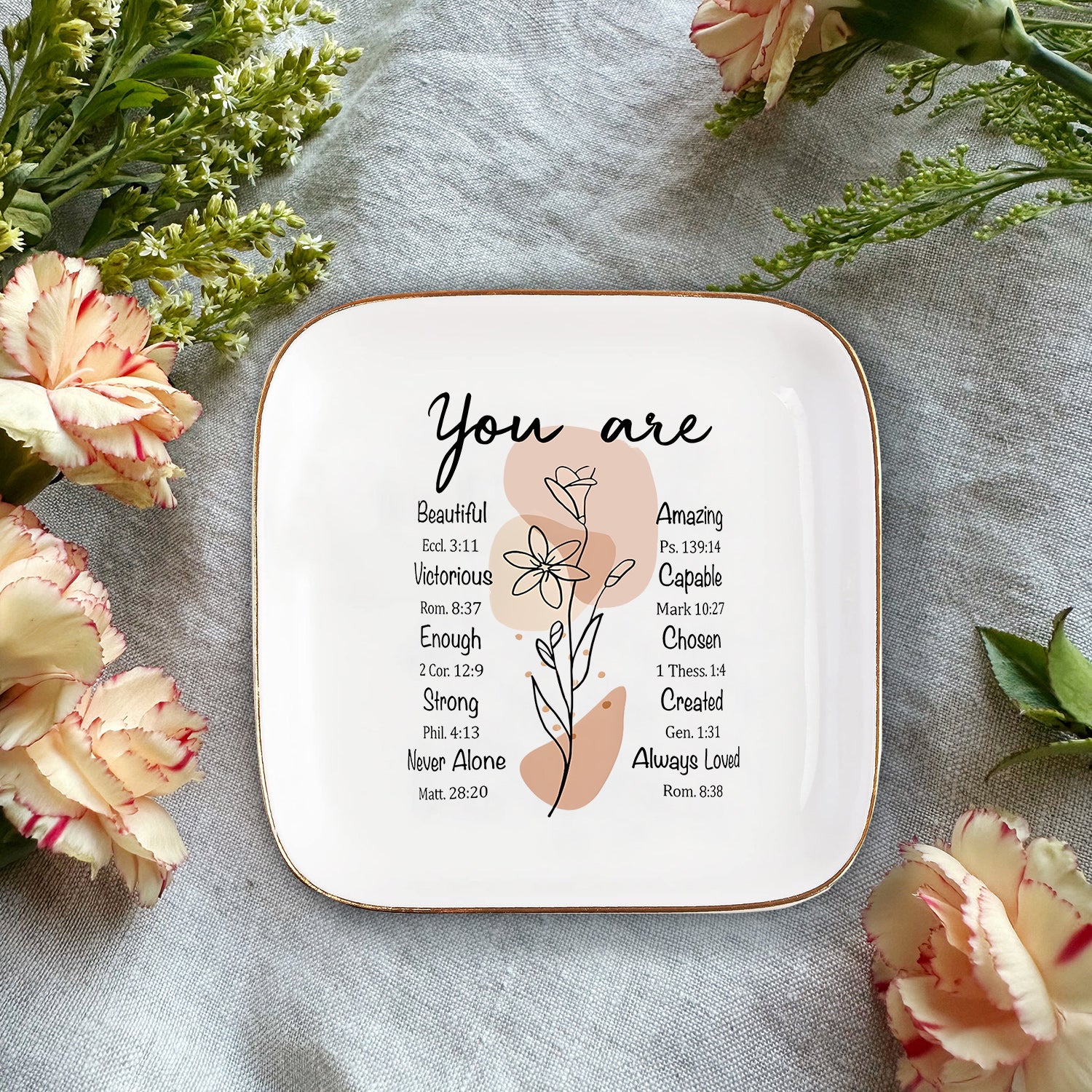 You Are Ceramic Ring Dish Christian Gifts for Women Birthday Gifts Religious Gifts Inspirational Gifts for Women Mothers Day Gifts