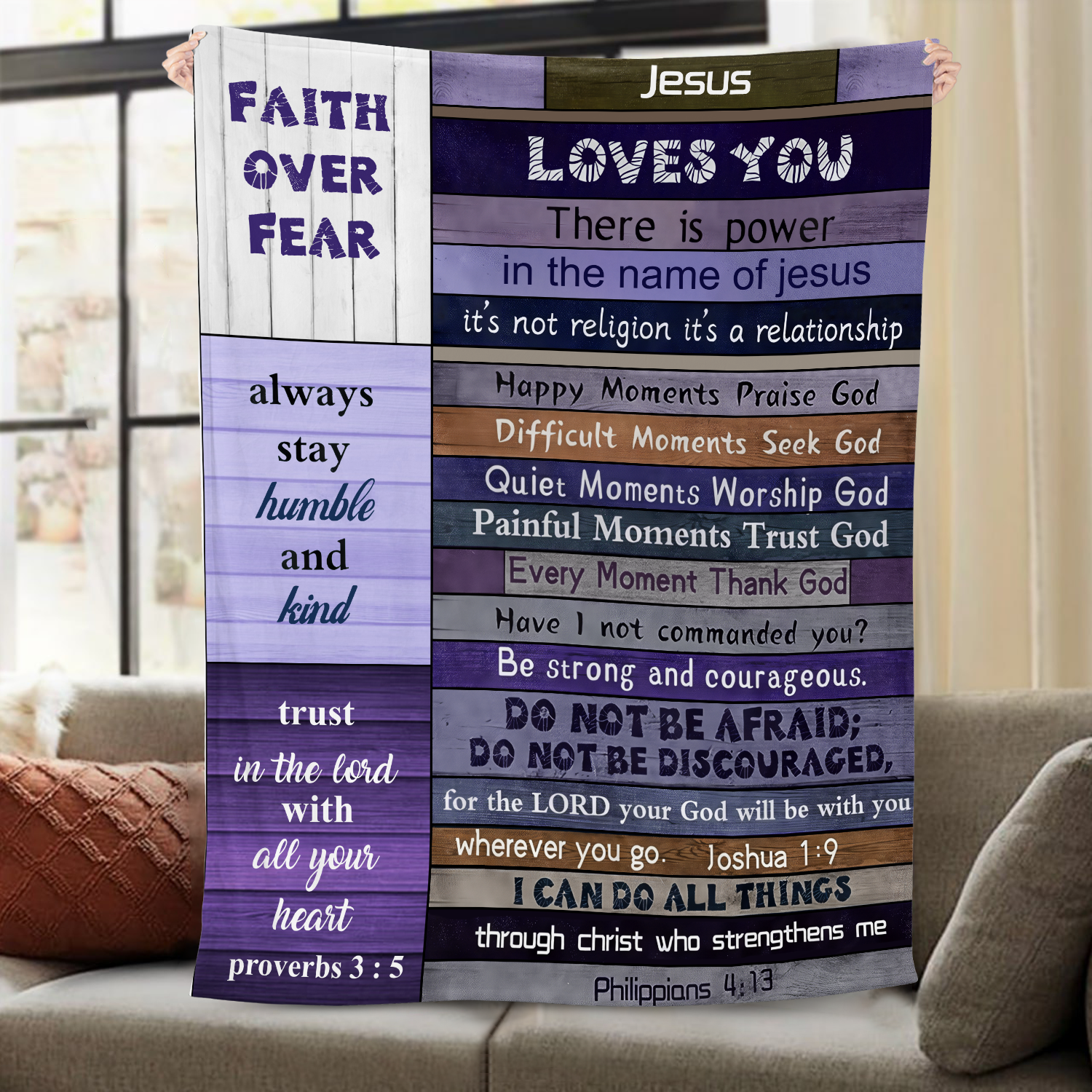 Christian Gifts for Women Faith Blanket - Religious Throw Fleece Blanket