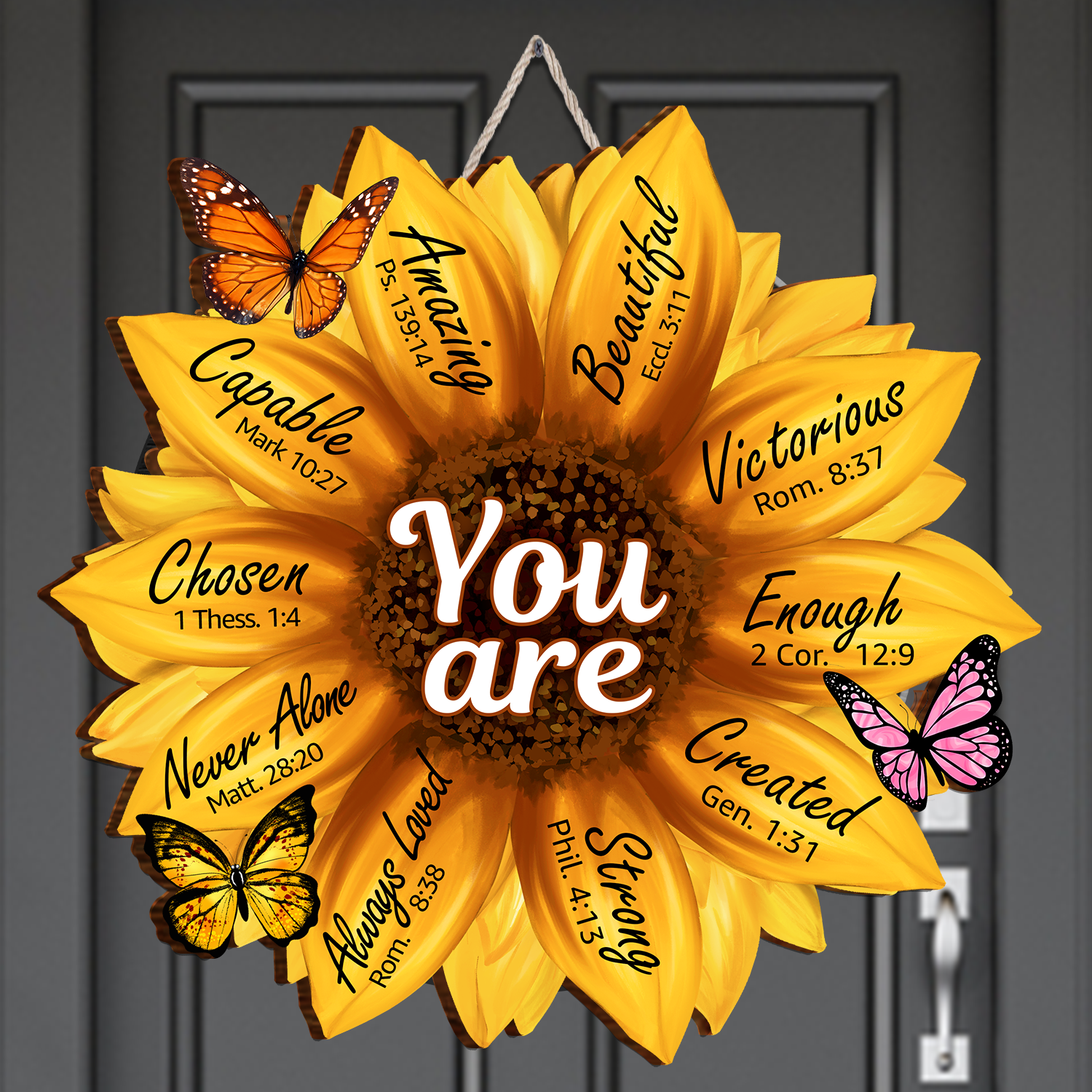 Sunflower You Are Christian Gifts For Women Inspirational Gift Birthday Gifts Wall Decor Shaped Wood Sign