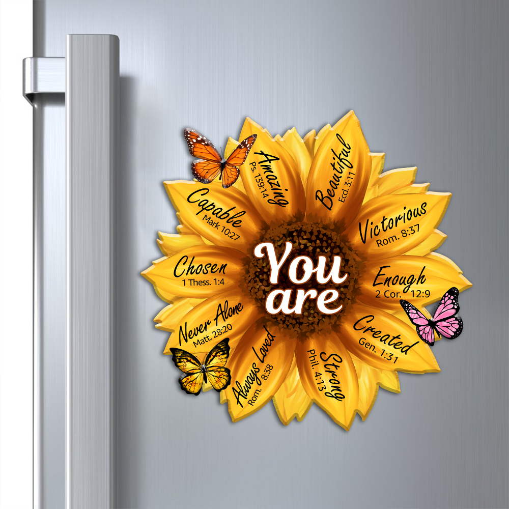 Sunflower You Are Gift Bible Verse Christian Gifts For Women Refrigerator Magnet Home Decor Magnet