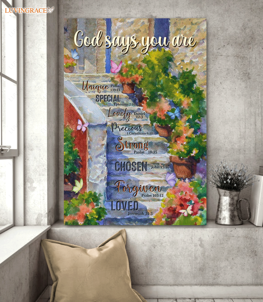 Amazing Flower Pots God Says You Are Wall Art