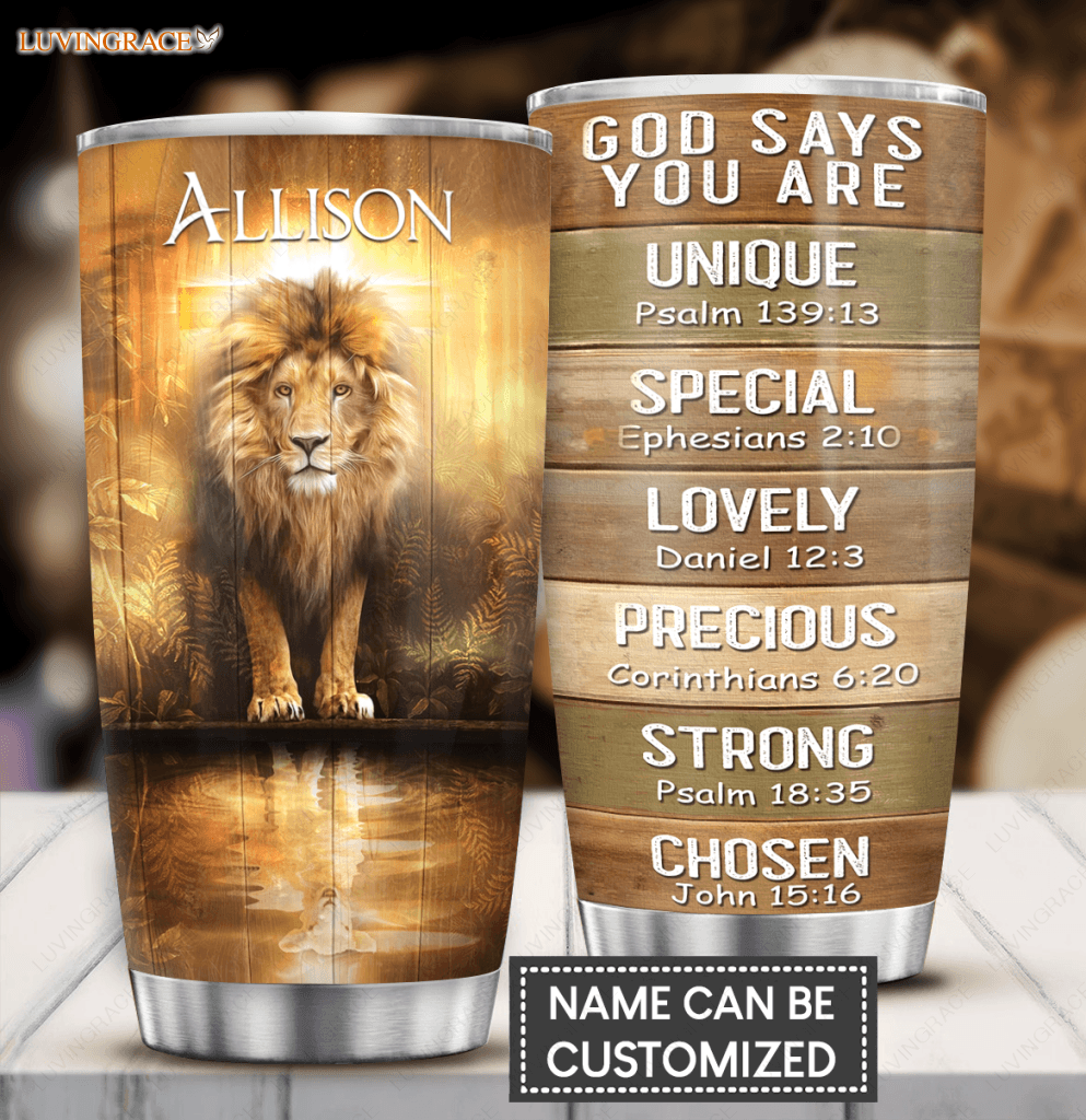 Amazing Lion God Says You Are Personalized Tumbler Tumbler
