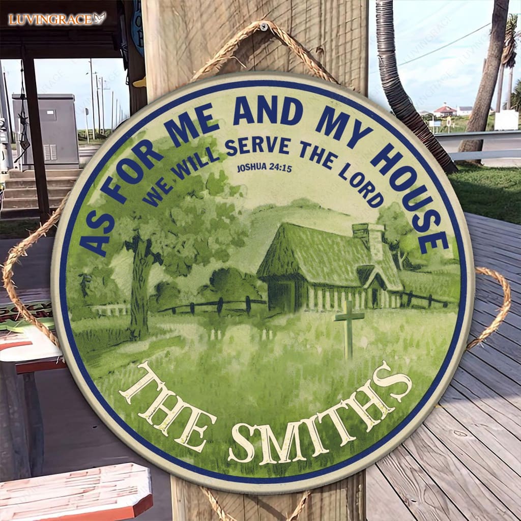 As For Me Vintage Circle Personalized Sign Wood